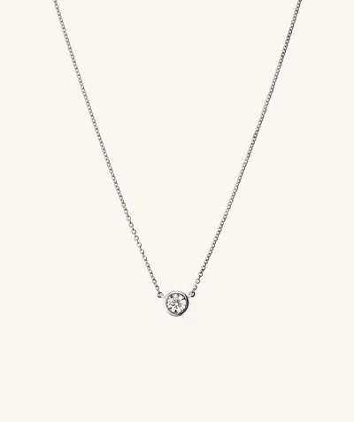 Mejuri Bezel Lab Grown Diamond Necklace 0.25 Ct In White