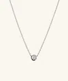Mejuri Bezel Lab Grown Diamond Necklace 0.5 Ct In White