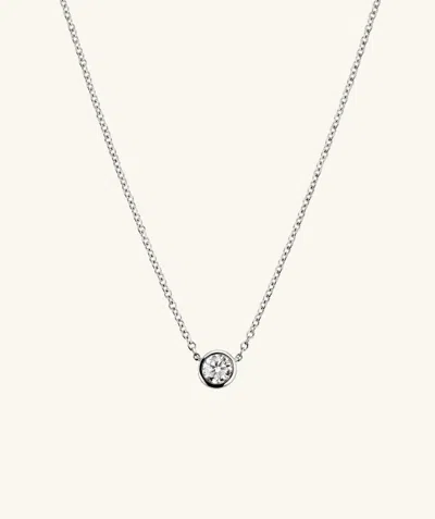 Mejuri Bezel Lab Grown Diamond Necklace 0.5 Ct In White