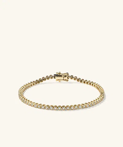 Mejuri Bezel Lab Grown Diamond Tennis Bracelet In Gold