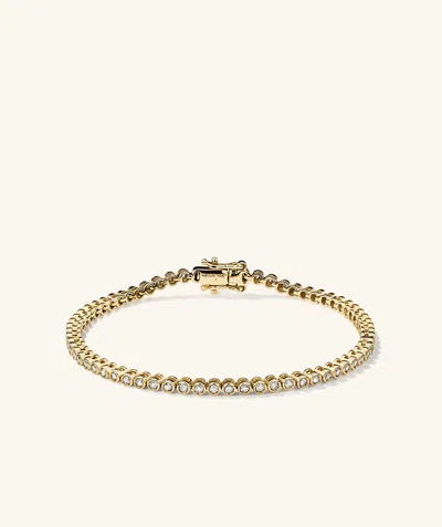 Mejuri Bezel Lab Grown Diamond Tennis Bracelet In White