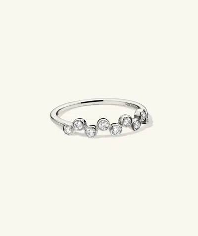 Mejuri Bezel Lab Grown Diamond Zig-zag Ring In White
