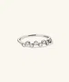 Mejuri Bezel Lab Grown Diamond Zig-zag Ring In White