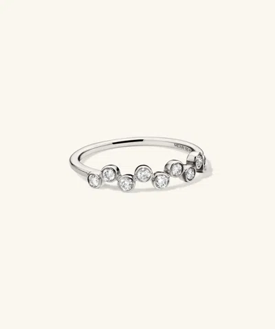 Mejuri Bezel Lab Grown Diamond Zig-zag Ring In White