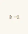Mejuri Bezel Round Lab Grown Diamond Studs 0.5 Ct
