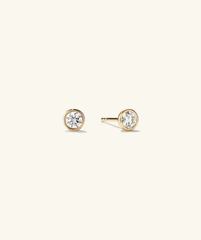Mejuri Bezel Round Lab Grown Diamond Studs 0.5 Ct