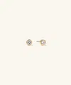 Mejuri Bezel Round Lab Grown Diamond Studs 0.5 Ct In Yellow