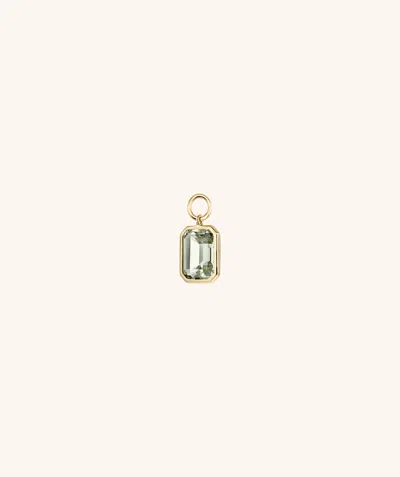 Mejuri Big Emerald Cut Gemstone Hoop Charm