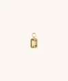 Mejuri Big Emerald Cut Gemstone Hoop Charm