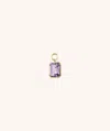 Mejuri Big Emerald Cut Gemstone Hoop Charm