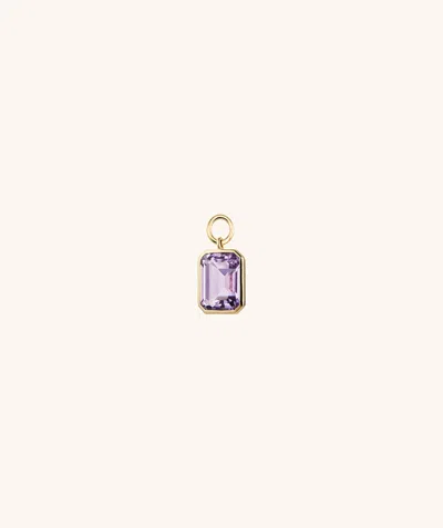 Mejuri Big Emerald Cut Gemstone Hoop Charm