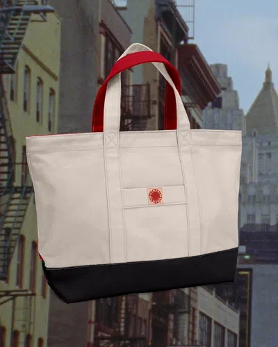 Mejuri “big Sur” Zippered Tote In White