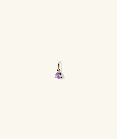 Mejuri Birthstone Charm Amethyst In Gold