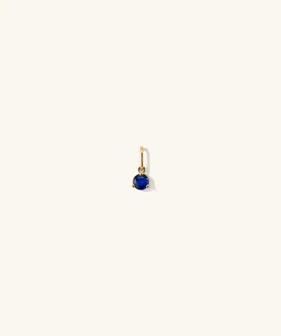 Mejuri Birthstone Charm Blue Sapphire In Yellow