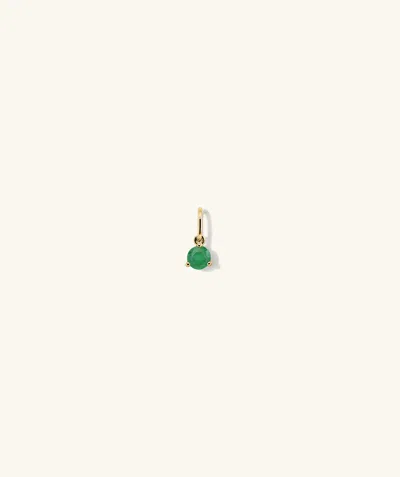 Mejuri Birthstone Charm Emerald In Gold