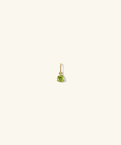 Mejuri Birthstone Charm Peridot In Yellow