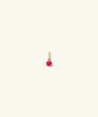 Mejuri Birthstone Charm Ruby In Yellow