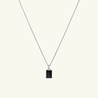 Mejuri Black Onyx Pendant Necklace Silver