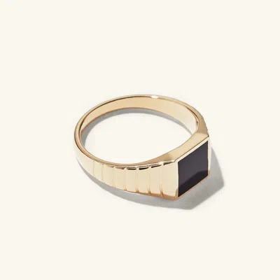 Mejuri Black Onyx Square Signet Ring