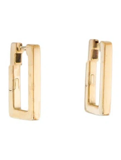 Pre-owned Mejuri Block Hoop Earrings In Multicolor