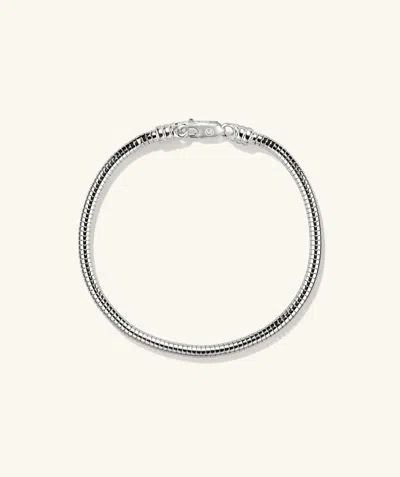 Mejuri Boa Chain Bracelet In White