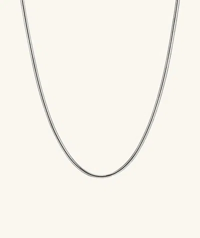 Mejuri Boa Chain Necklace In White