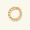 Mejuri Bold Chain Ring In Yellow
