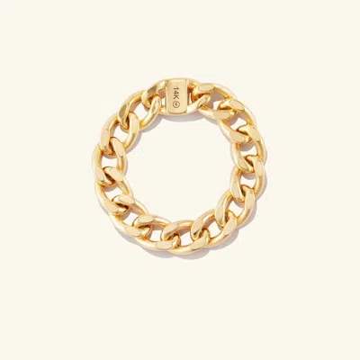 Mejuri Bold Chain Ring In Yellow