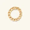 Mejuri Bold Chain Ring In Yellow