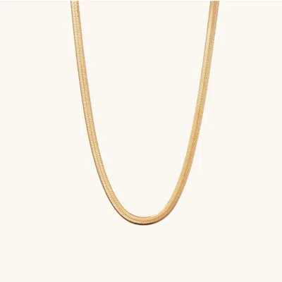 Mejuri Bold Herringbone Chain Necklace In Gold