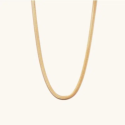 Mejuri Bold Herringbone Chain Necklace In Yellow