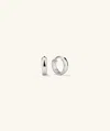 Mejuri Bold Huggie Hoops Silver In Silver