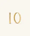 Mejuri Bold Texture Large Hoops Salmon Gold In Yellow