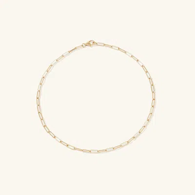Mejuri Boyfriend Bold Chain Anklet In Yellow