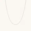 Mejuri Chain Necklace White Gold In Silver