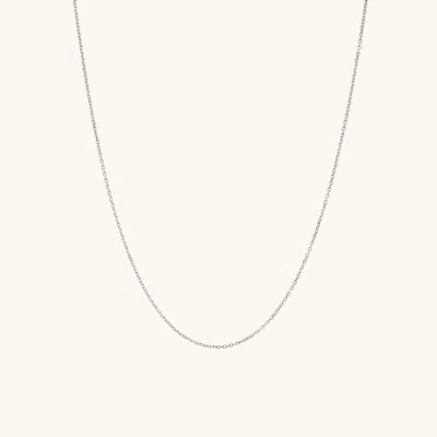 Mejuri Chain Necklace White Gold In Silver