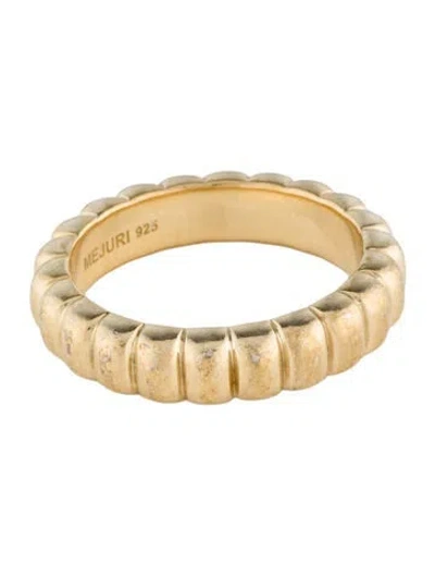 Pre-owned Mejuri Charlotte Slim Band Ring In Multi