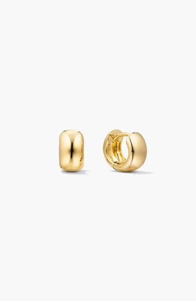 Mejuri Chunky Huggie Hoop Earrings In Gold