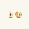 Mejuri Chunky Huggie Hoops In Vermeil