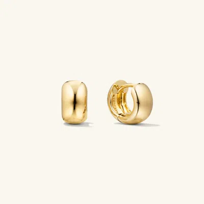 Mejuri Chunky Huggie Hoops In Vermeil
