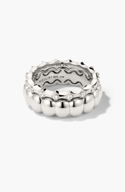 Mejuri Crest Stacker Ring In Sterling Silver