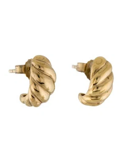 Pre-owned Mejuri Croissant Dome Half Hoop Earrings In Multi