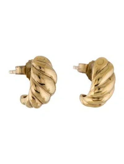 Pre-owned Mejuri Croissant Dome Half Hoop Earrings In Multicolor