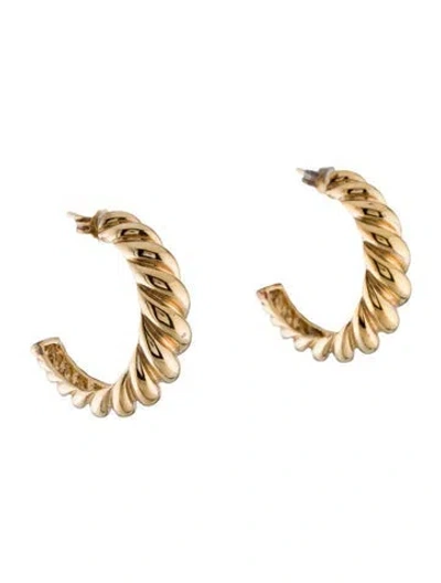 Pre-owned Mejuri Croissant Dôme Hoop Earrings In Multi