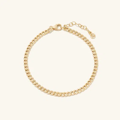 Mejuri Curb Bracelet In Yellow
