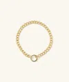 Mejuri Curb Chain Charm Bracelet In Yellow
