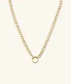 Mejuri Curb Chain Charm Necklace In Yellow