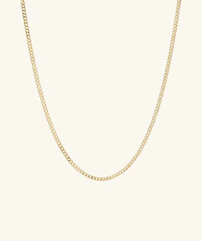 Mejuri Curb Chain Necklace In Yellow