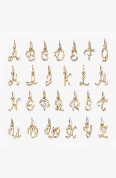 Mejuri Cursive Letter Charm In Gold