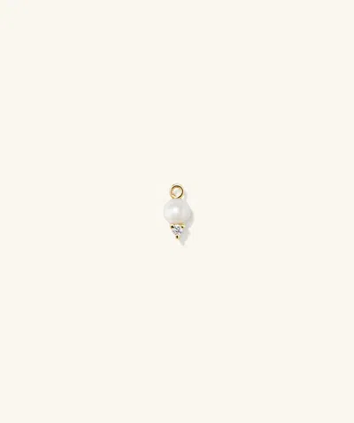 Mejuri Diamond And Pearl Welding Charm In White